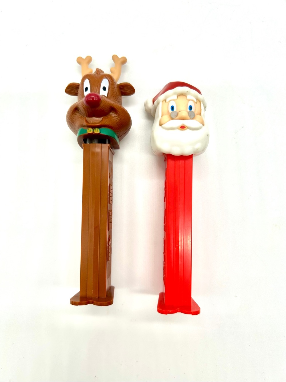 Vintage PEZ Santa Claus & Rudolph Dispensers – Set of 2
